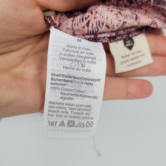 MADEWELL yoked short puff sleeve top in Bali bloom size Medium - Picture 5 of 9